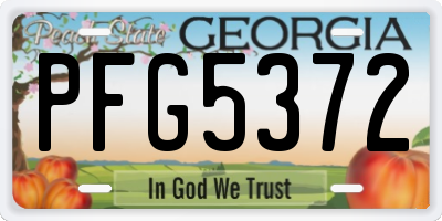 GA license plate PFG5372