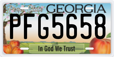 GA license plate PFG5658