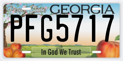 GA license plate PFG5717