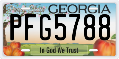 GA license plate PFG5788