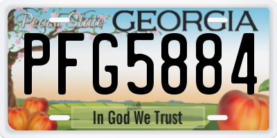 GA license plate PFG5884