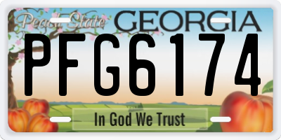 GA license plate PFG6174
