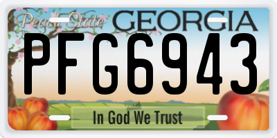 GA license plate PFG6943