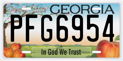 GA license plate PFG6954
