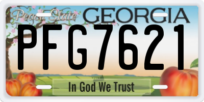 GA license plate PFG7621