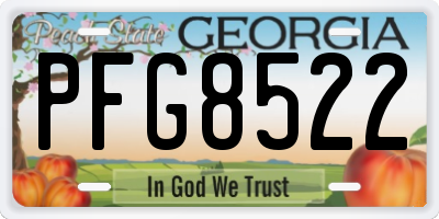 GA license plate PFG8522