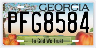 GA license plate PFG8584