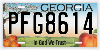 GA license plate PFG8614