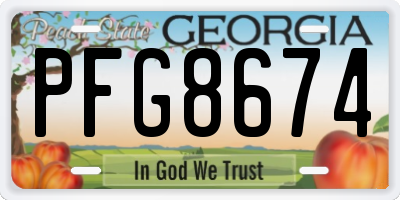 GA license plate PFG8674