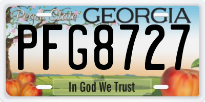 GA license plate PFG8727