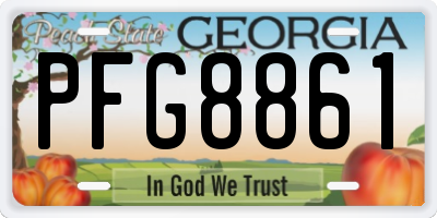 GA license plate PFG8861