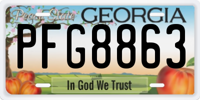 GA license plate PFG8863
