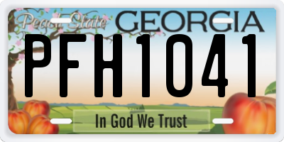 GA license plate PFH1041