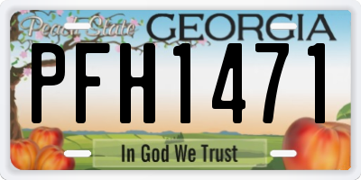 GA license plate PFH1471