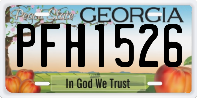 GA license plate PFH1526