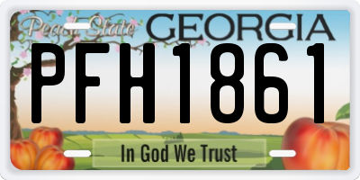 GA license plate PFH1861