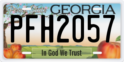 GA license plate PFH2057