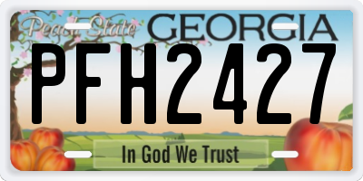 GA license plate PFH2427