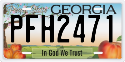 GA license plate PFH2471