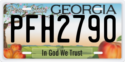 GA license plate PFH2790