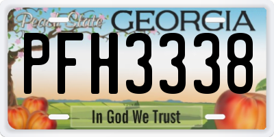 GA license plate PFH3338