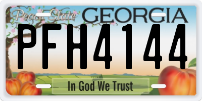GA license plate PFH4144