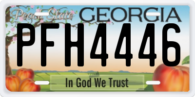 GA license plate PFH4446