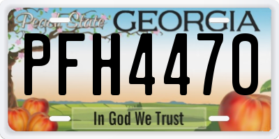 GA license plate PFH4470