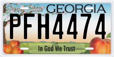GA license plate PFH4474