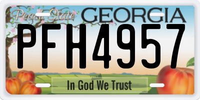 GA license plate PFH4957