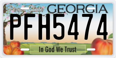 GA license plate PFH5474