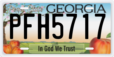 GA license plate PFH5717