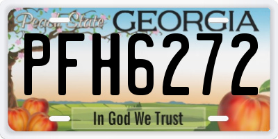 GA license plate PFH6272