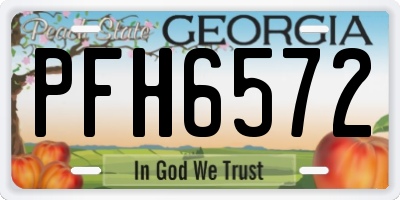 GA license plate PFH6572