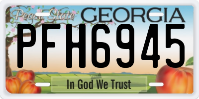 GA license plate PFH6945