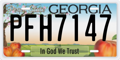GA license plate PFH7147