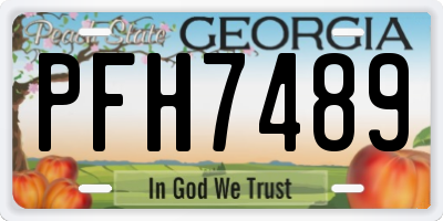 GA license plate PFH7489