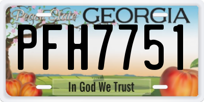 GA license plate PFH7751