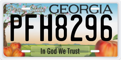 GA license plate PFH8296
