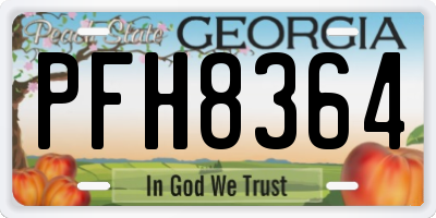GA license plate PFH8364