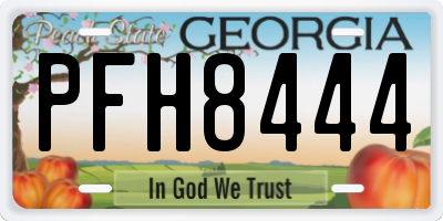 GA license plate PFH8444