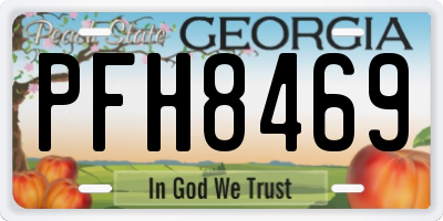 GA license plate PFH8469