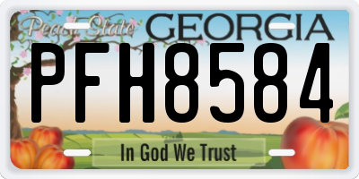 GA license plate PFH8584