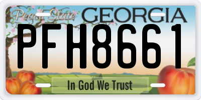 GA license plate PFH8661