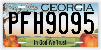 GA license plate PFH9095