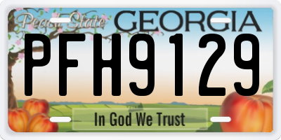 GA license plate PFH9129