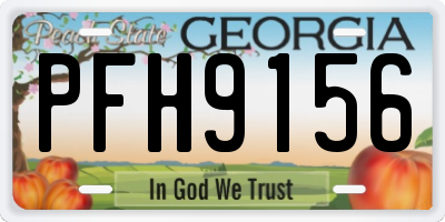GA license plate PFH9156