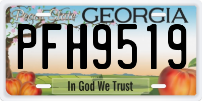GA license plate PFH9519