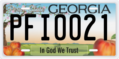 GA license plate PFI0021