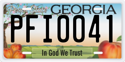 GA license plate PFI0041